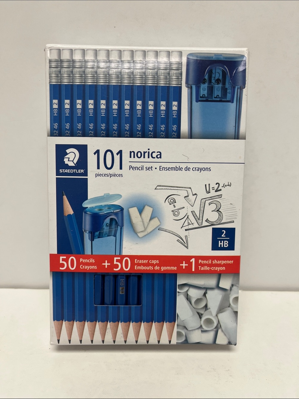 Staedtler Norica 101-Piece Blue HB Pencil Set with Sharpener